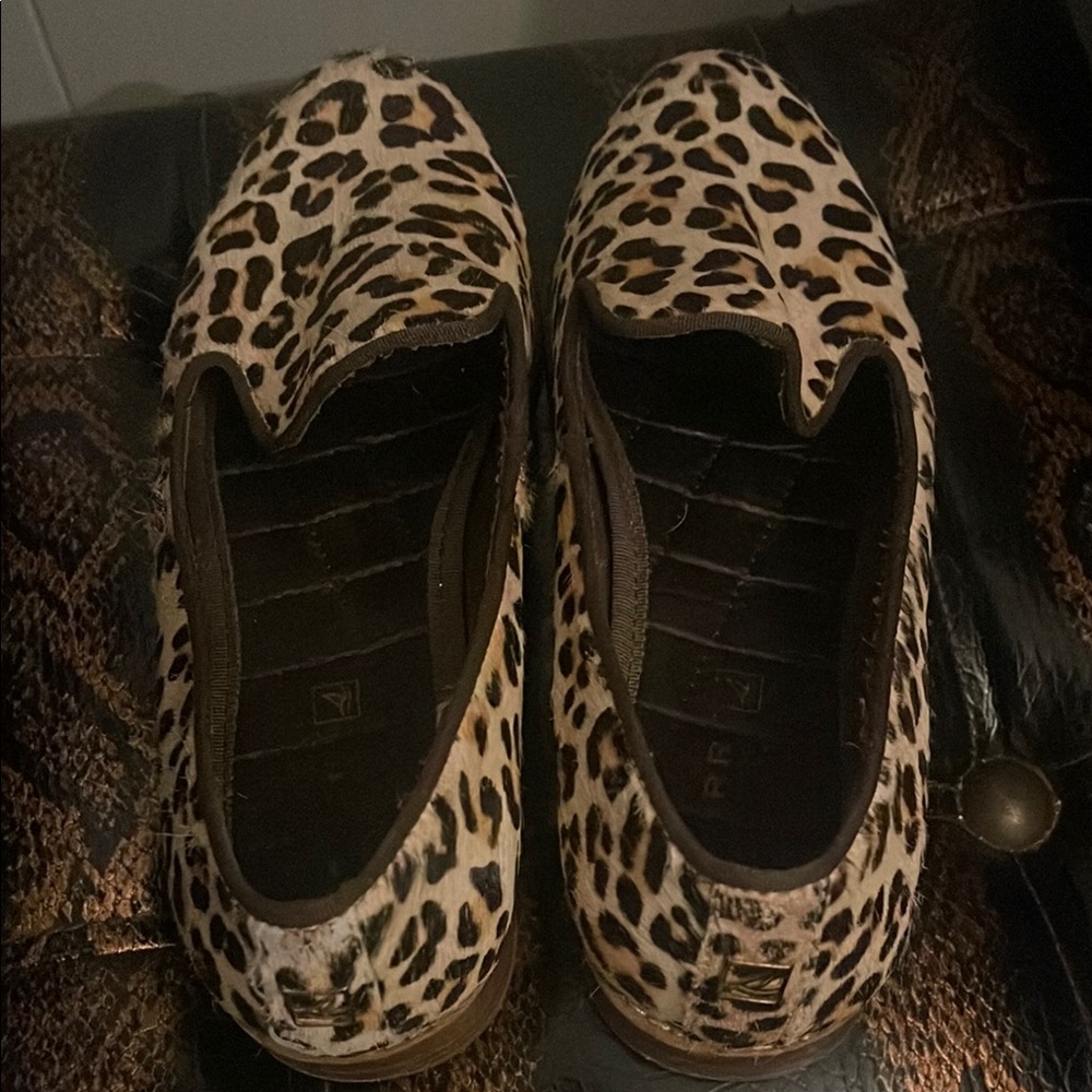 Leopard Print Loafers leather Sperrys